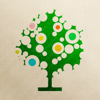 木とタレントと植物のロゴ