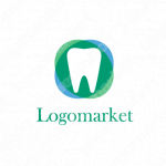 歯と透明感と清潔感のロゴ