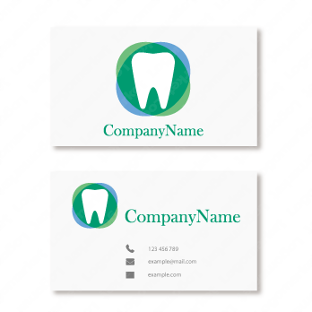 歯と透明感と清潔感のロゴ