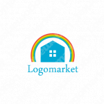 家と虹と明るいのロゴ