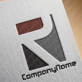 「R」とシンプルと頭文字のロゴ