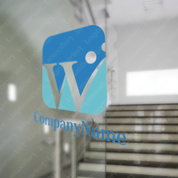 「W」と水と空気のロゴ