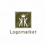 王冠と正方形と「K」のロゴ