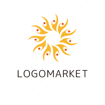 太陽と人とエネルギーのロゴ