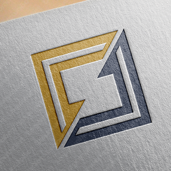 矢印と正方形とSのロゴ