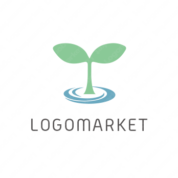 芽と生命と水のロゴ