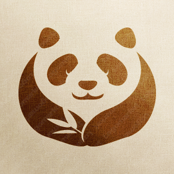 かわいいと縁起とパンダのロゴ