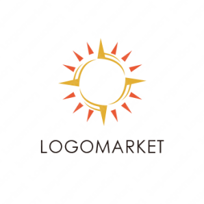 ロゴ作成デザインです Rad Flag Gallery太陽の羅針盤羅針盤をイメージしたロゴマークです