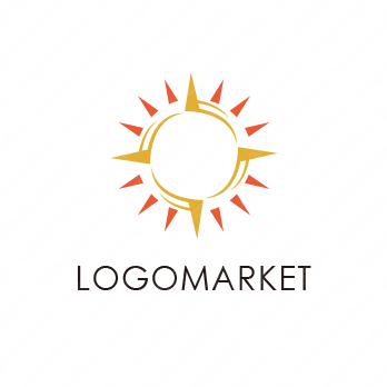 羅針盤と太陽とコンパスのロゴ