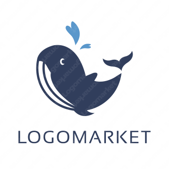 クジラと希望と幸運のロゴ