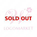 花と飾文字とWのロゴ