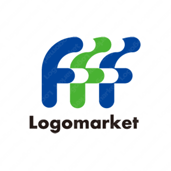 Fと融合と協力のロゴ