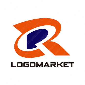 Rとスピード感と先進性のロゴ