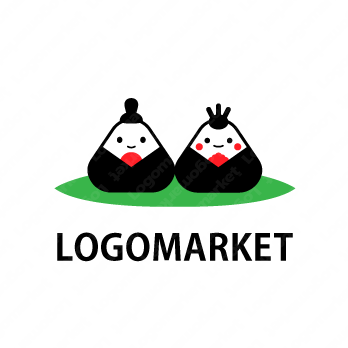 ロゴ作成デザインです 絵描き処 加賀里屋ひなむすびおにぎりをイメージしたロゴマークです