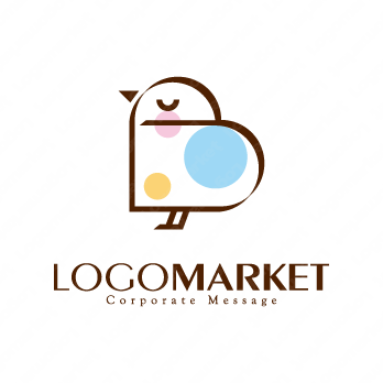 ロゴ作成デザインです ブルーム デザイン小鳥 B動物をイメージしたロゴマークです