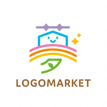 ロゴ作成デザインです シンプルワークス夢ホーム漢字をイメージしたロゴマークです