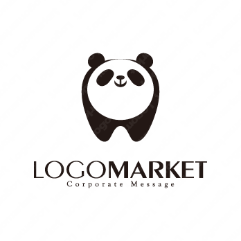 ロゴ作成デザインです ブルーム デザインほのぼのパンダキャラクターをイメージしたロゴマークです