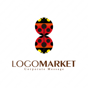 ロゴ作成デザインです ブルーム デザインナナホシテントウ2匹かわいいをイメージしたロゴマークです