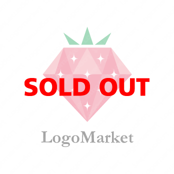 ロゴ作成デザインです シンプルワークスダイヤモンド ベリーいちごをイメージしたロゴマークです