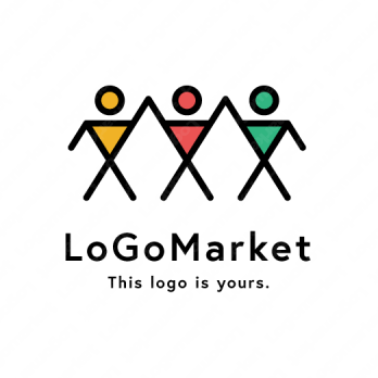 ロゴ作成デザインです Maruchika Inc 手と手を取り合う人協力をイメージしたロゴマークです ロゴ作成デザインです Maruchika Inc 手と手を取り合う人協力をイメージしたロゴマークです