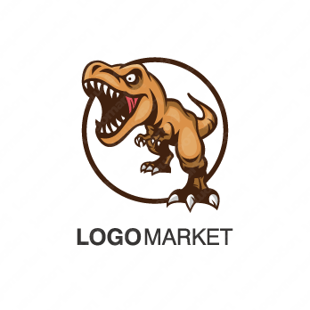 ロゴ作成デザインです。BRAND WORKS飛び出すレックス恐竜をイメージ