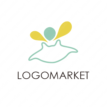 ロゴ作成デザインです Rad Flag Galleryスプラッシュマンタマンタをイメージしたロゴマークです ロゴ作成デザインです Rad Flag Galleryスプラッシュマンタマンタをイメージしたロゴマークです