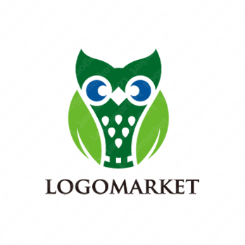 ロゴ作成デザインです シンプルワークス自然と調和するフクロウフクロウをイメージしたロゴマークです